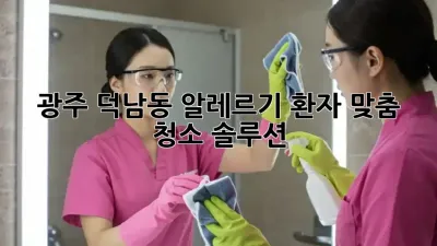 광주 덕남동 알레르기 환자 맞춤 청소 솔루션