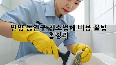 안양 동안구 청소업체 비용 꿀팁🍯 총정리