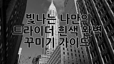빛나는 나만의 트라이더 흰색: 완벽 꾸미기 가이드